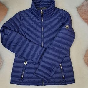 Michael Kors Short Down Fill Blue Jacket Size M